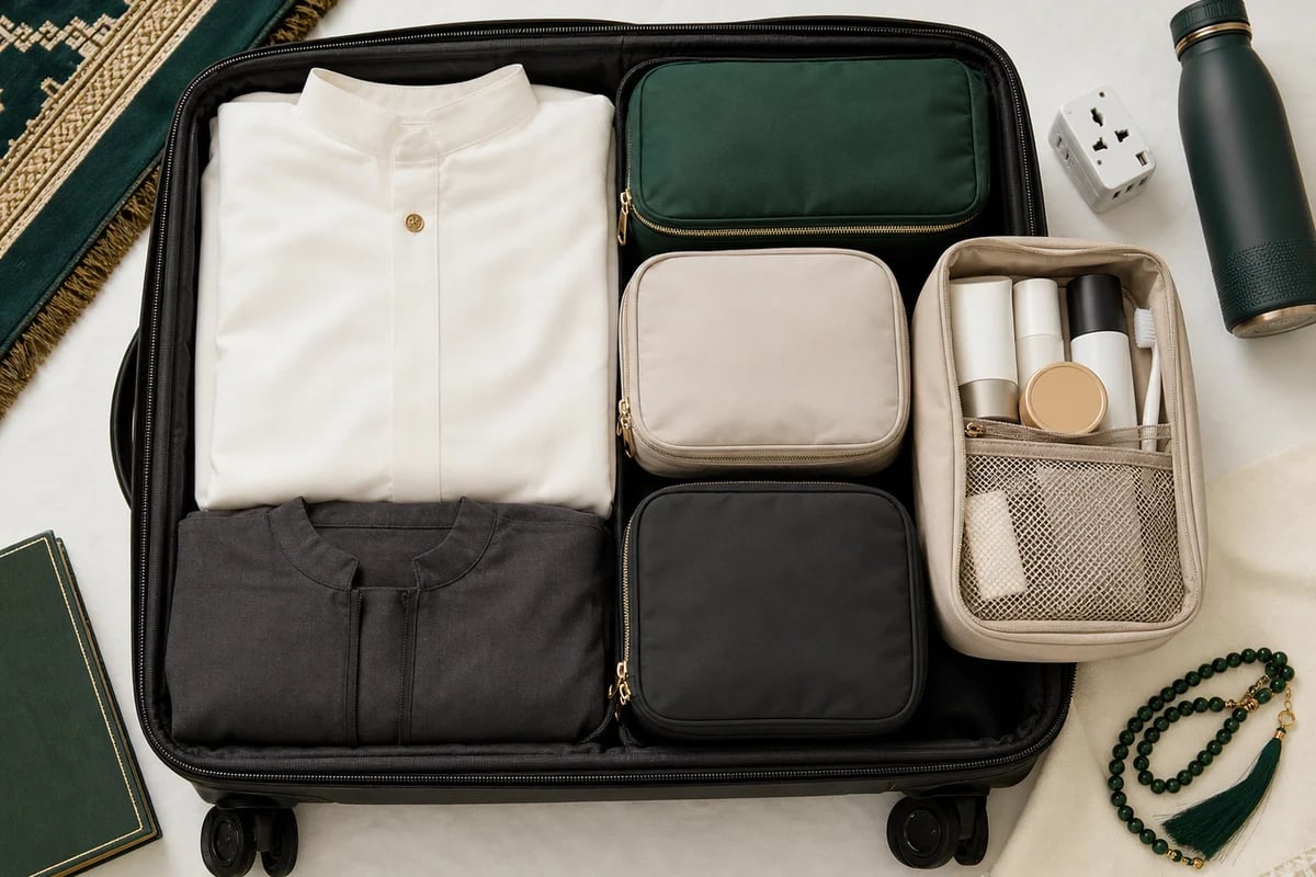 Luggage and essentials for pilgrimage preparation
