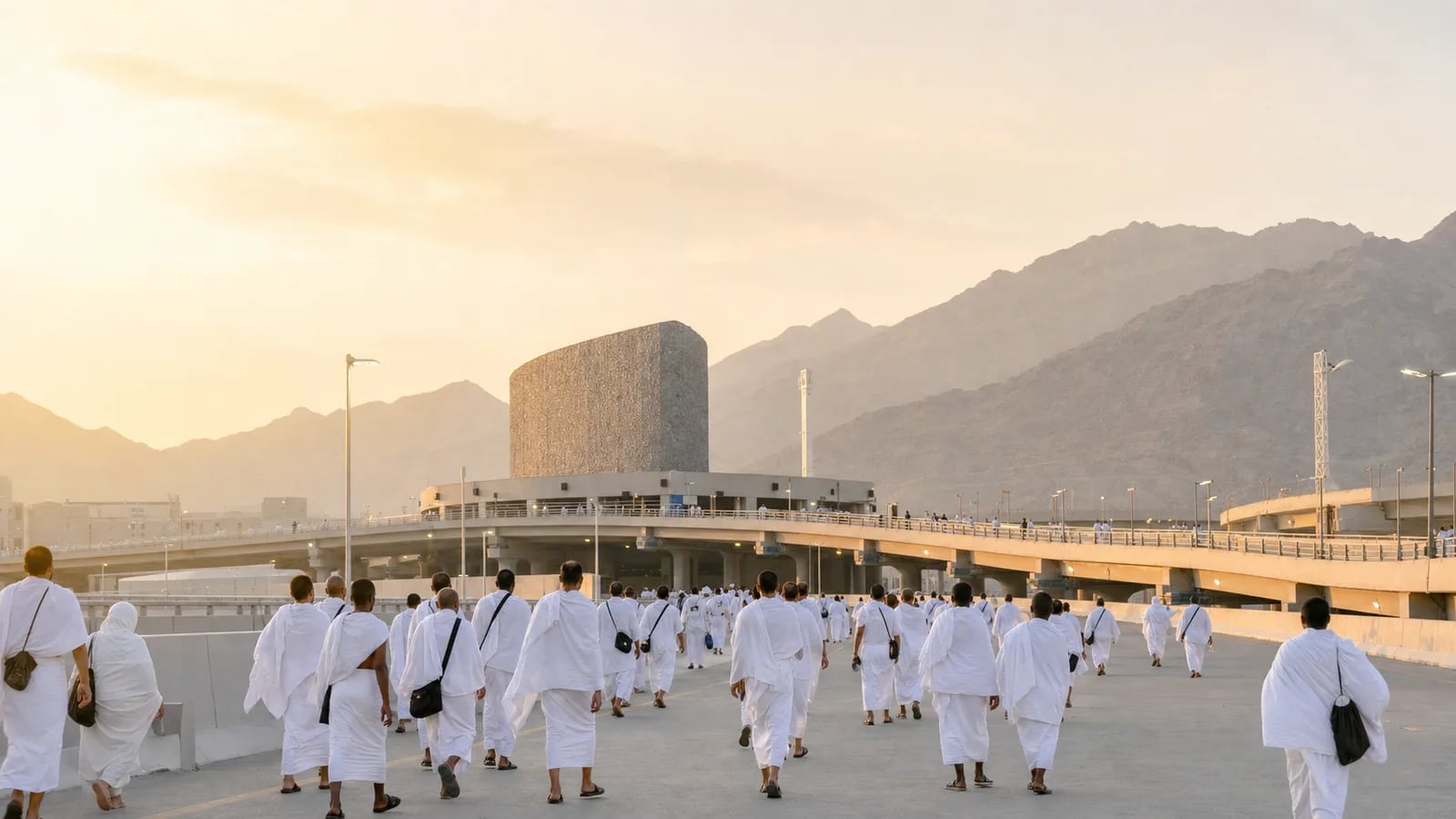 Pilgrims at the Jamarat during Hajj